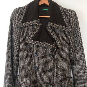 United Colors of Benetton | Tweed Long Coat